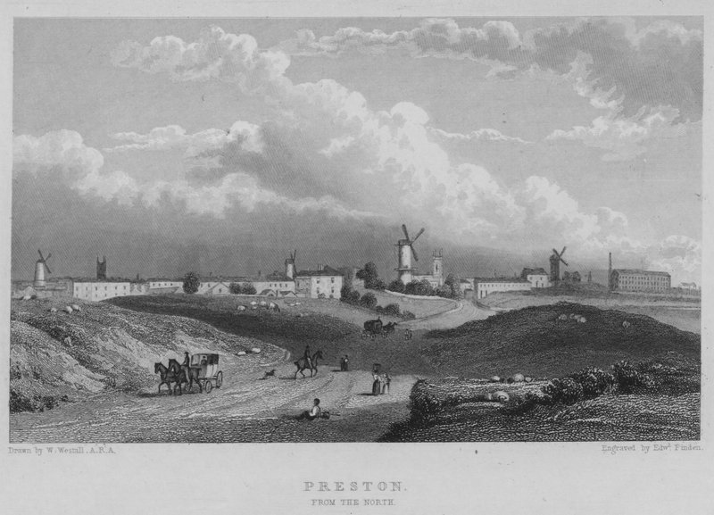 Preston, from the North by William (after) Westall