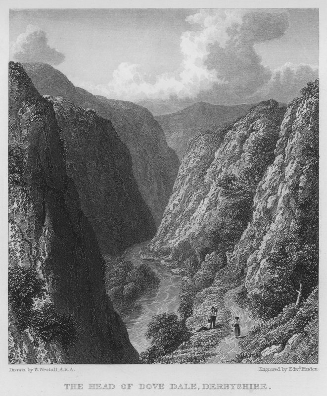 The Head of Dove Dale, Derbyshire by William (after) Westall