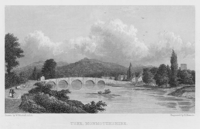 Uske, Monmouthshire by William (after) Westall
