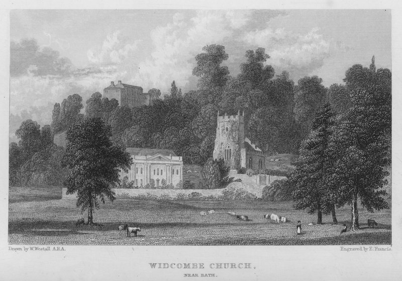 Widcombe Church, near Bath (engraving) by William (after) Westall