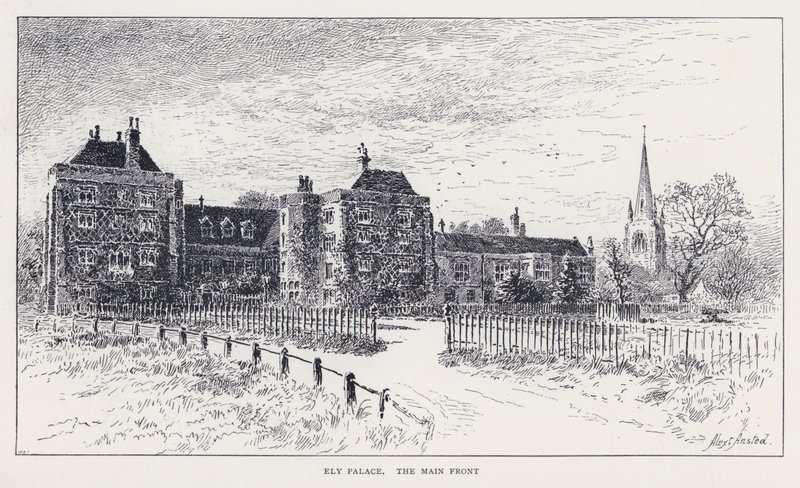 Ely Palace, The Main Front by William Alexander Ansted