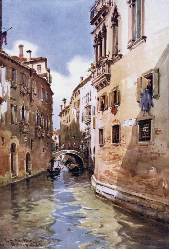Rio del Olio, Venice, Italy by William Alister Macdonald