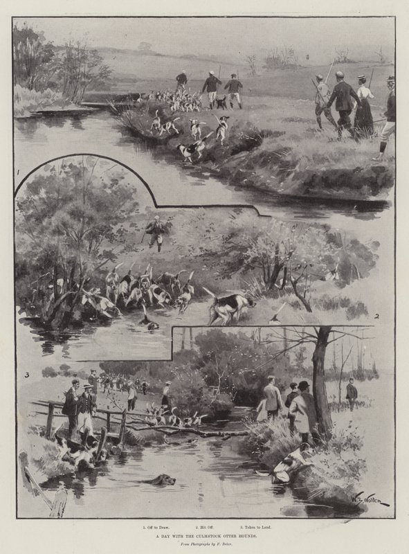 A Day with the Culmstock Otter Hounds by William Barnes Wollen