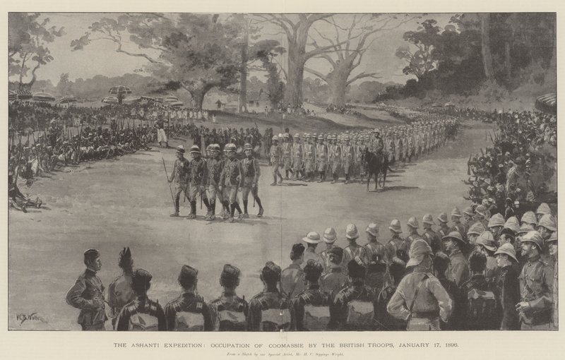 The Ashanti Expedition, Occupation of Coomassie by the British Troops, 17 January 1896 by William Barnes Wollen