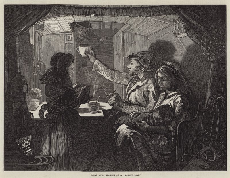 Canal Life, Tea-Time on a Monkey Boat by William Bazett Murray