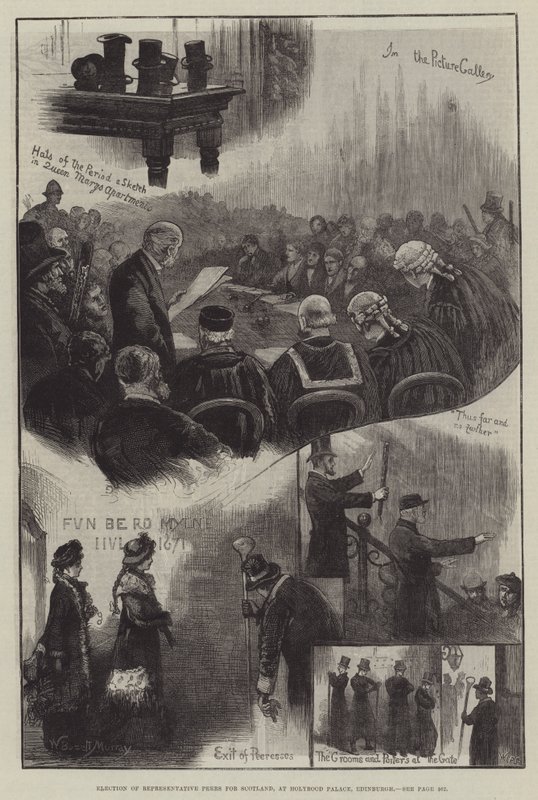 Election of Representative Peers for Scotland, at Holyrood Palace, Edinburgh by William Bazett Murray