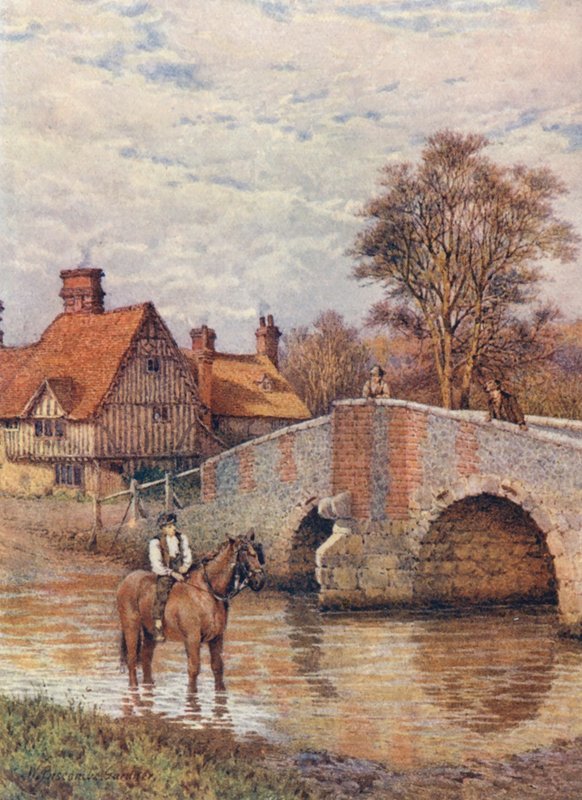 Eynsford Bridge, on the Darent by William Biscombe Gardner