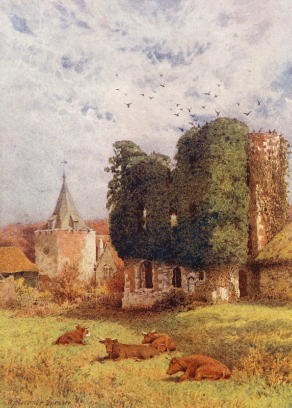 Otford Castle and Church by William Biscombe Gardner