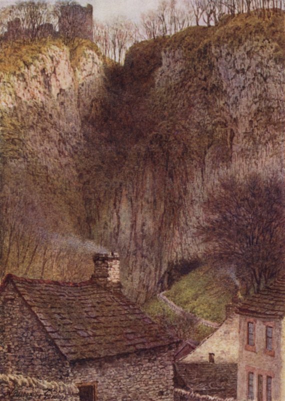 Peveril Castle, the Peak Cavern Gorge, Castleton by William Biscombe Gardner