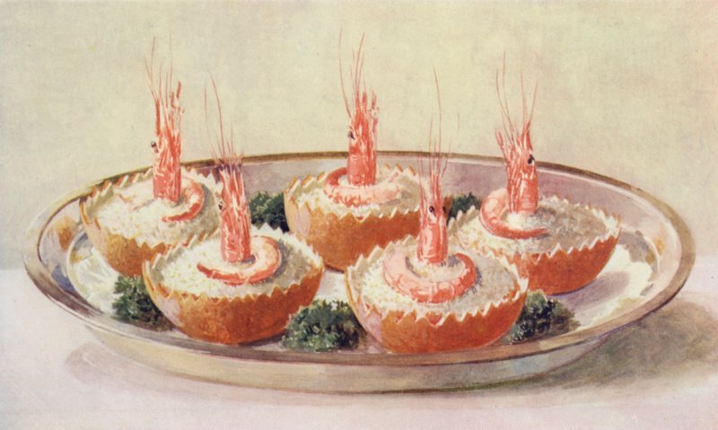 Savoury of Shrimps with Tangerines by William Bradshaw Handforth