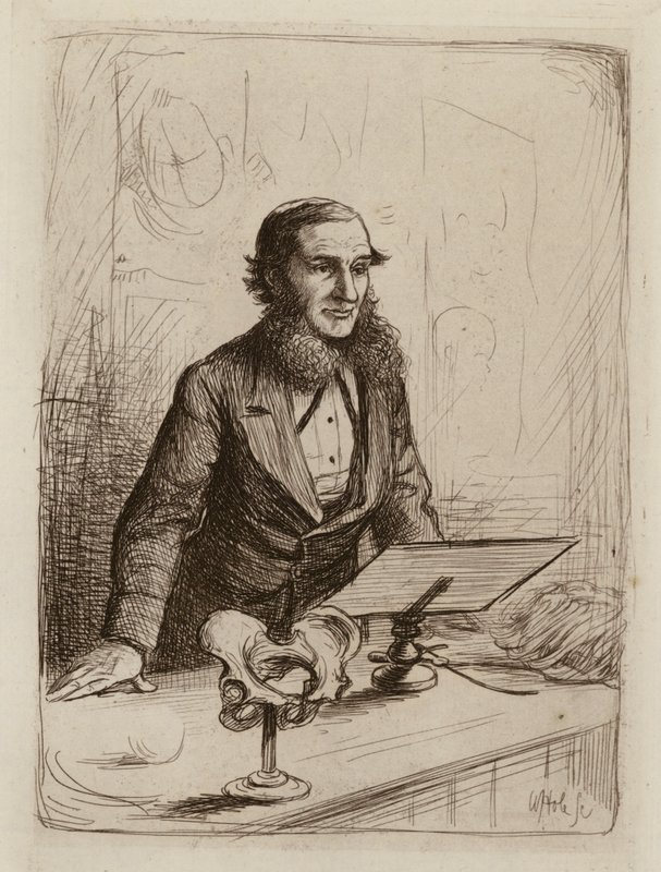 Alexander Russell Simpson, Professor of Midwifery and Diseases of Women and Children (engraving) by William Brassey (after) Hole