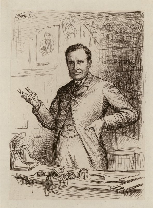 John Chiene, Professor of Surgery (engraving) by William Brassey (after) Hole