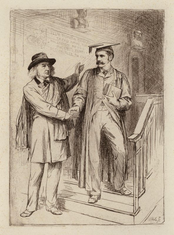 John Stuart Blackie, Emeritus Professor; Samuel Henry Butcher, Professor of Greek by William Brassey (after) Hole