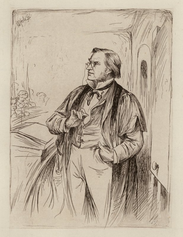 Simon Somerville Laurie, Professor of the Theory, History, and Practice of Education (engraving) by William Brassey (after) Hole