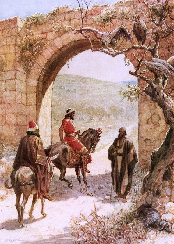 Ahab and Elijah by William Brassey Hole