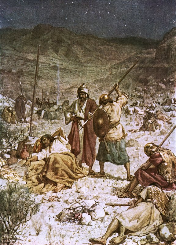 David spares the life of Saul by William Brassey Hole