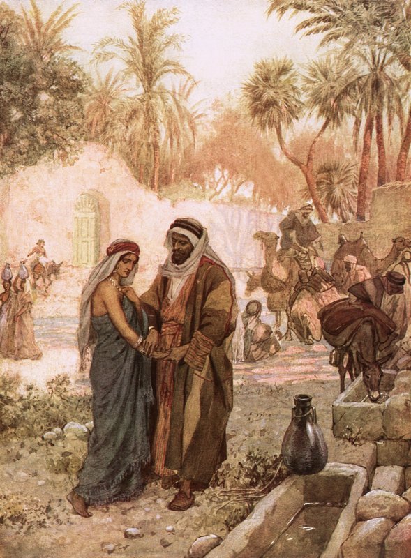 Eliezer and Rebekah by William Brassey Hole