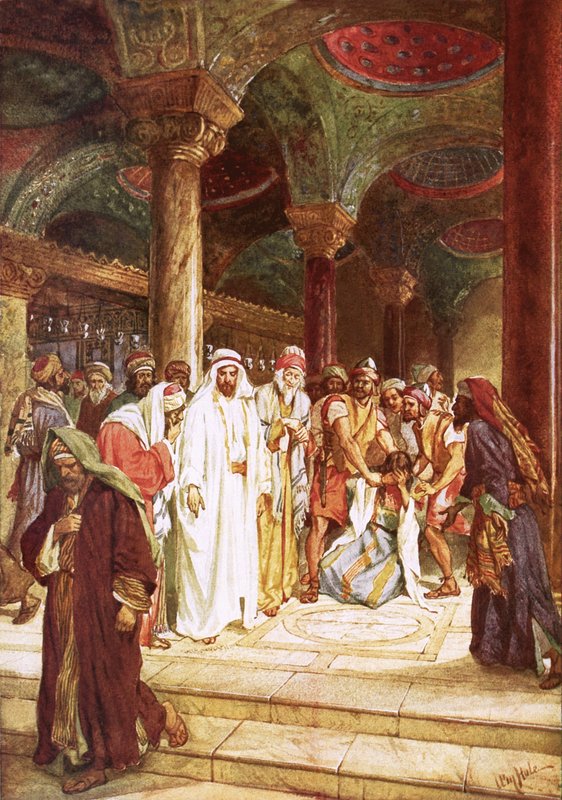 Jesus and the woman taken in adultery by William Brassey Hole