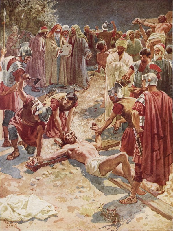 Jesus being crucified by William Brassey Hole