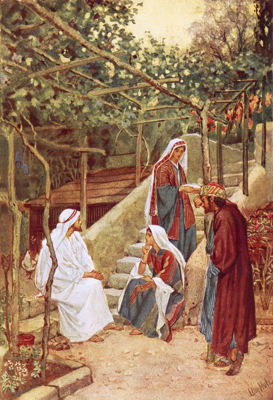 Jesus resting at Bethany at the house of his friends by William Brassey Hole