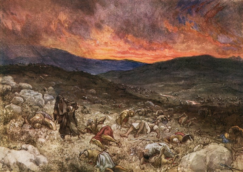 The death of Saul at Gilboa by William Brassey Hole