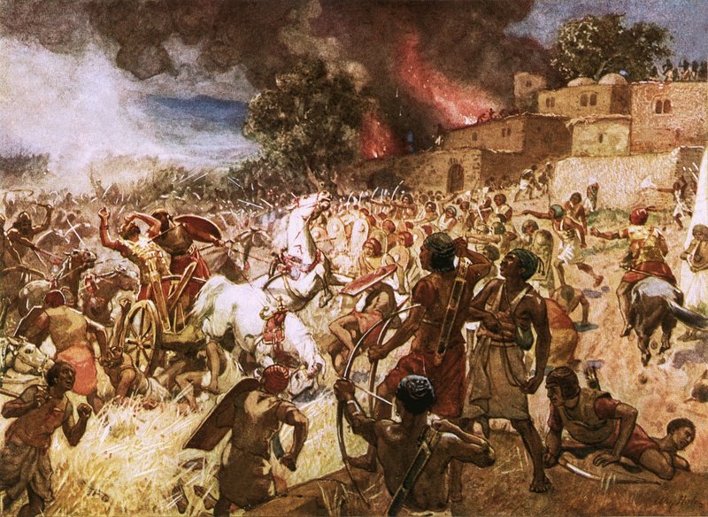 The death of king Josiah at Megiddo by William Brassey Hole