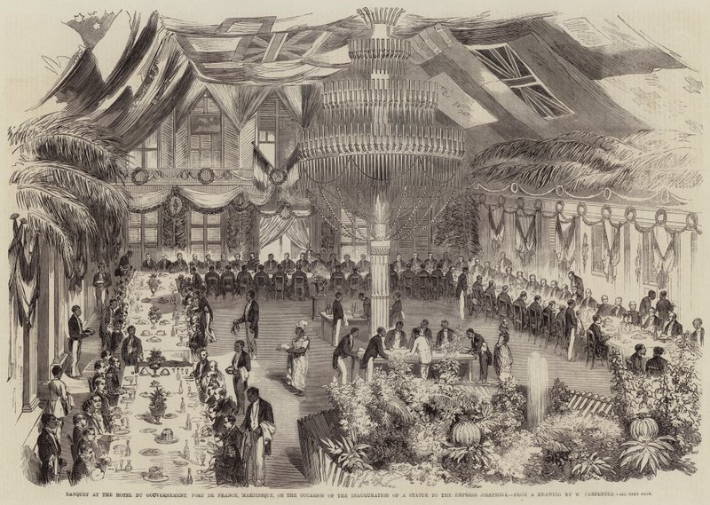 Banquet at the Hotel du Gouvernement, Fort de France, Martinique, on the Occasion of the Inauguration of a Statue to the Empress Josephine by William Carpenter