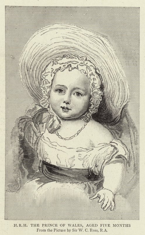 H R H The Prince of Wales, aged Five Months by William Charles (after) Ross