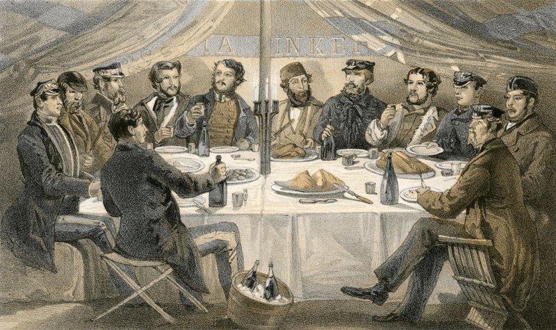 A Christmas Dinner on the Heights Before Sebastopol by William Crimea Simpson