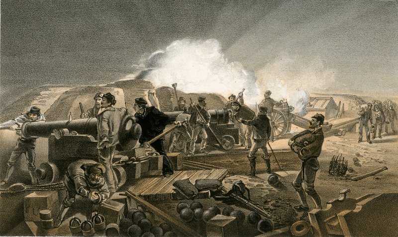 A Hot Night in the Batteries by William Crimea Simpson