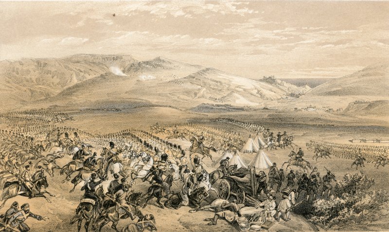 Charge of the Heavy Cavalry Brigade, 25 October 1854 by William Crimea Simpson