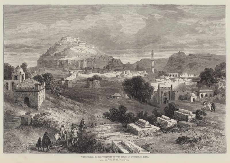 Dowlutabad, in the Territory of the Nizam of Hyderabad, India by William Crimea Simpson