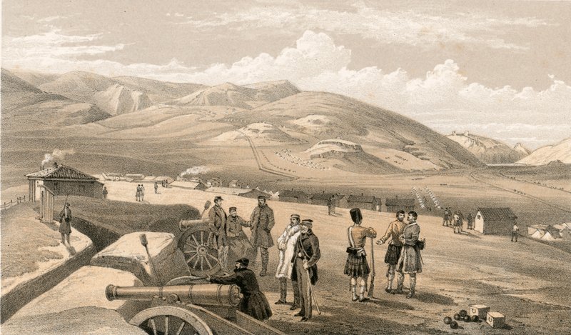 Highland Brigade Camp, looking south by William Crimea Simpson