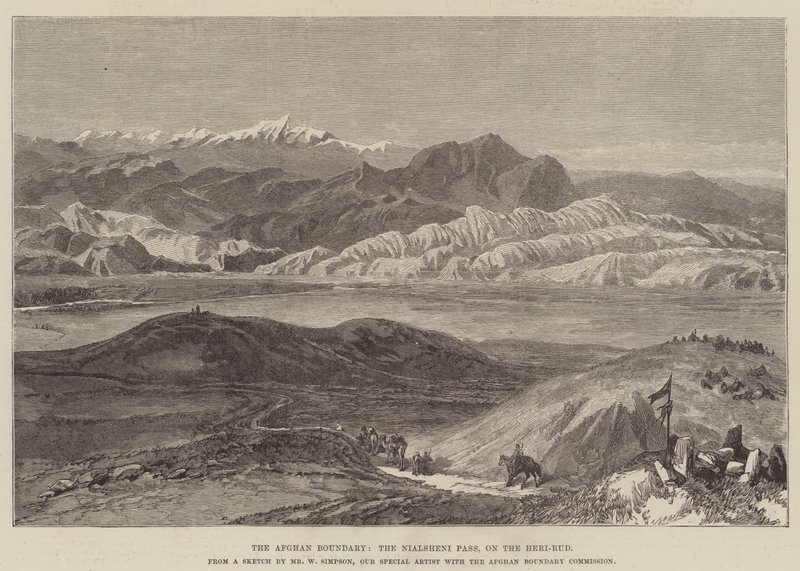 The Afghan Boundary, the Nialsheni Pass, on the Heri-Rud by William Crimea Simpson