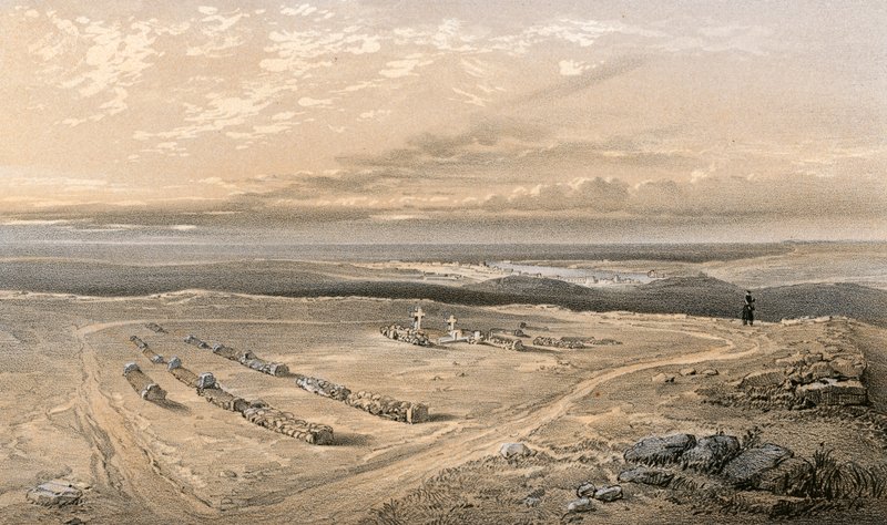 The graves in the fort on Cathcart