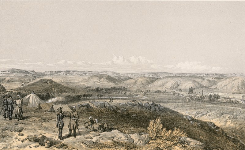 Valley of the Tchernaya, Looking North by William Crimea Simpson