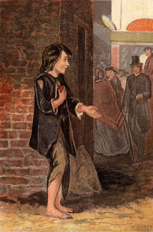 A Child Begging for Money to Buy Bread by William Dickes