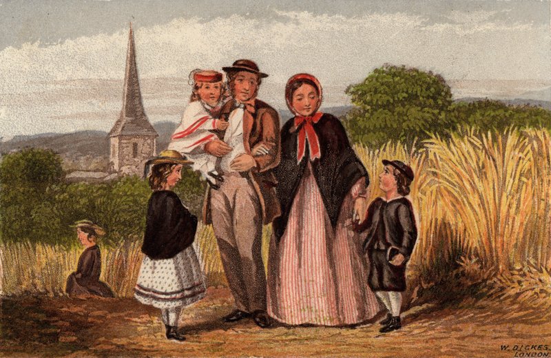 Sunday Morning: family walking back from church by William Dickes