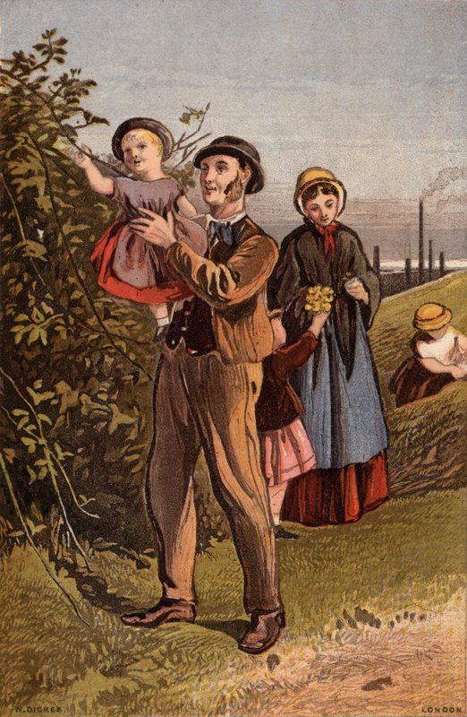 The Country Walk: family walking in the countryside by William Dickes