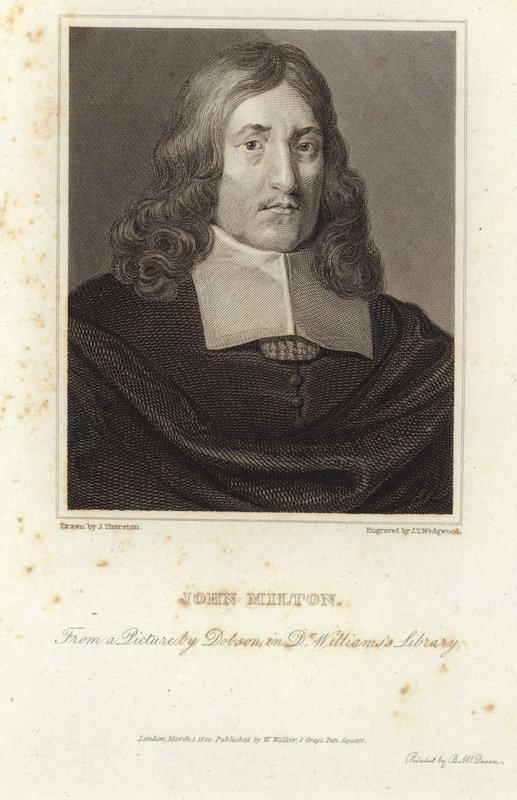 Portrait of John Milton by William Dobson