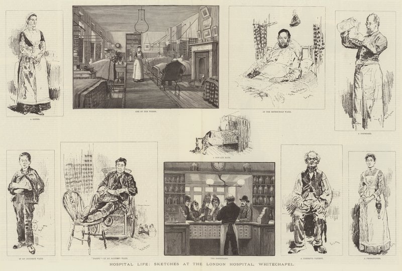 Hospital Life, Sketches at the London Hospital, Whitechapel by William Douglas Almond