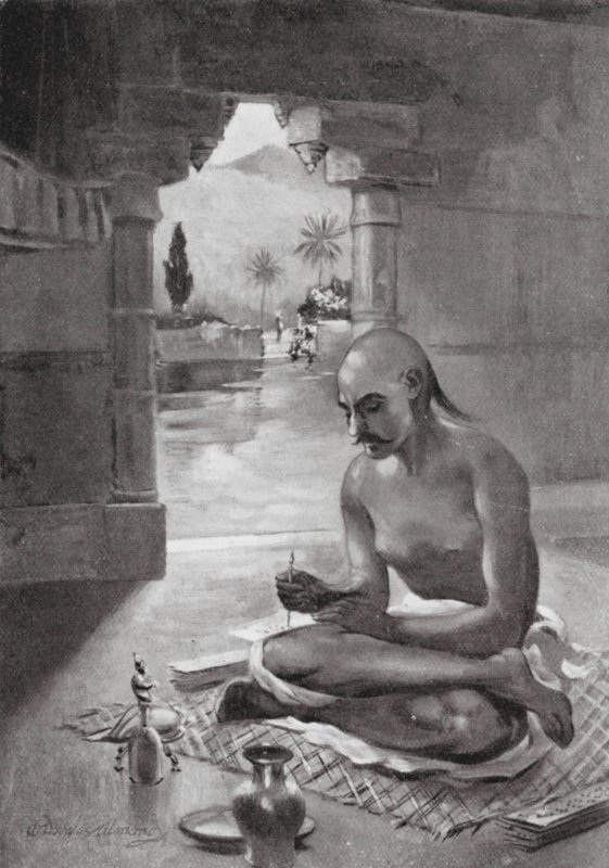 Kalidasa inditing the 