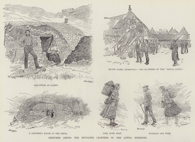 Sketches among the Revolted Crofters in the Lewis, Hebrides by William Douglas Almond