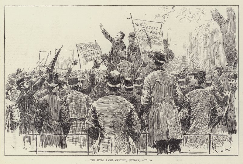 The Hyde Park Meeting, Sunday, 20 November by William Douglas Almond