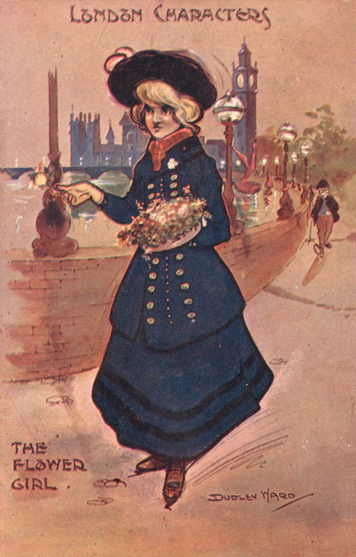 London Characters: the flower girl by William Dudley Ward