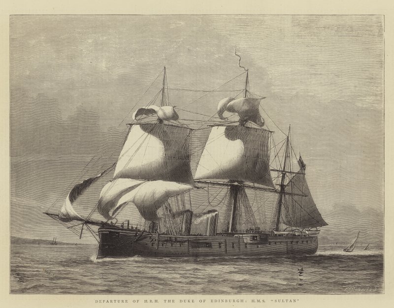 Departure of HRH the Duke of Edinburgh, HMS Sultan by William Edward Atkins