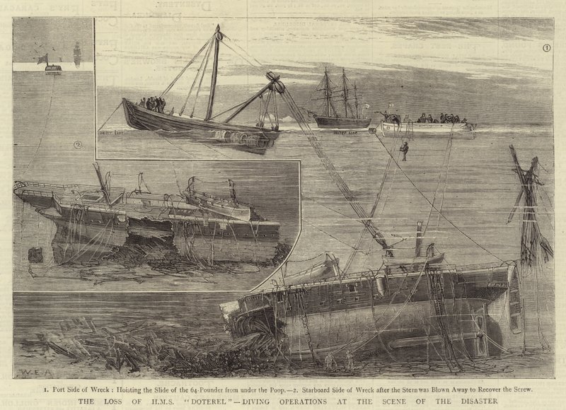The Loss of HMS Doterel, Diving Operations at the Scene of the Disaster by William Edward Atkins