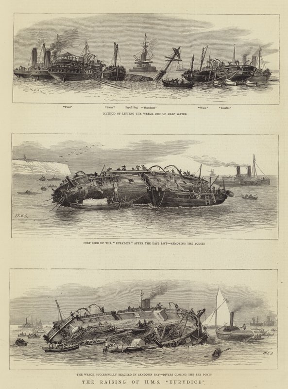 The Raising of the HMS Eurydice by William Edward Atkins