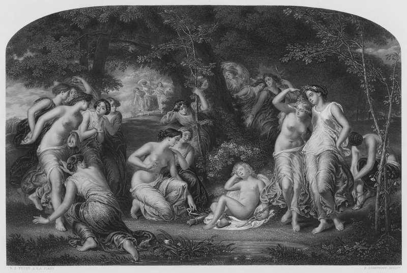 Disarming of Cupid (from the picture in the Royal Collection) by William Edward Frost
