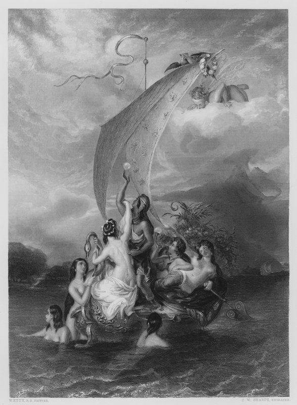 Youth and Pleasure, from the picture in the Vernon Gallery (engraving) by William Etty